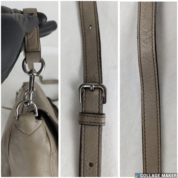 Marc Jacobs Recruit Saddle Leather Bag In Beige Made in Vietnam - Picture 11 of 15